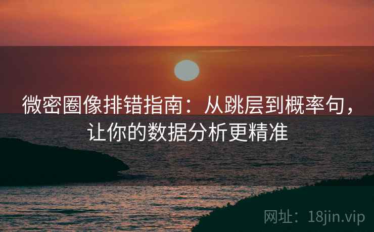 微密圈像排错指南:从跳层到概率句,让你的数据分析更精准